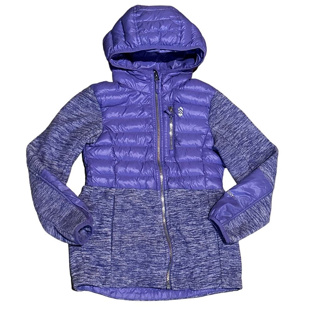 Free Country Mid-Weight Purple Quilted Hooded Jacket Girls S Small